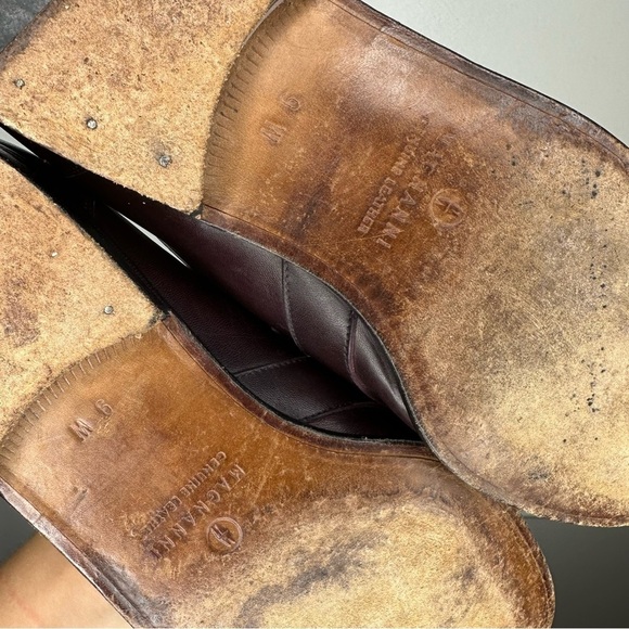 Magnanni Maroon Leather Slip On Tassel Loafers Mens 9 WIDE main image 8